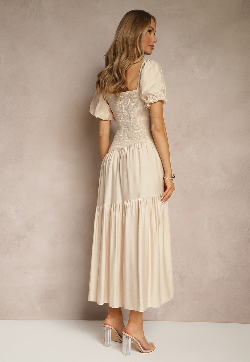 Rochie Naprine Bej 3