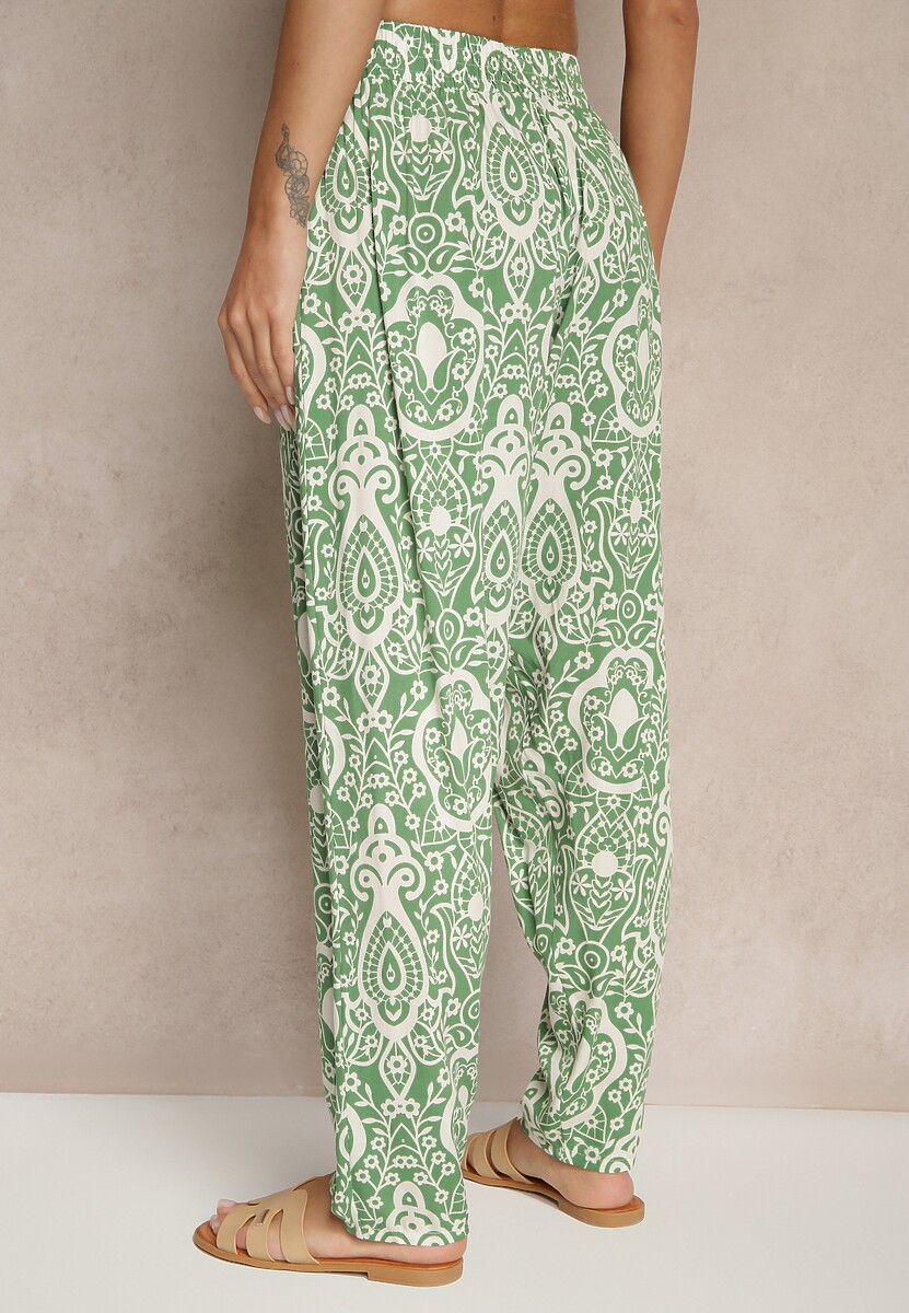 Pantaloni Jenavitha Verde închis 3