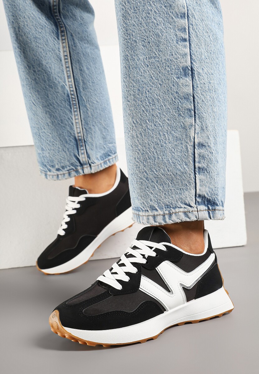 Sneakers Jenaviella Negru cu alb 1