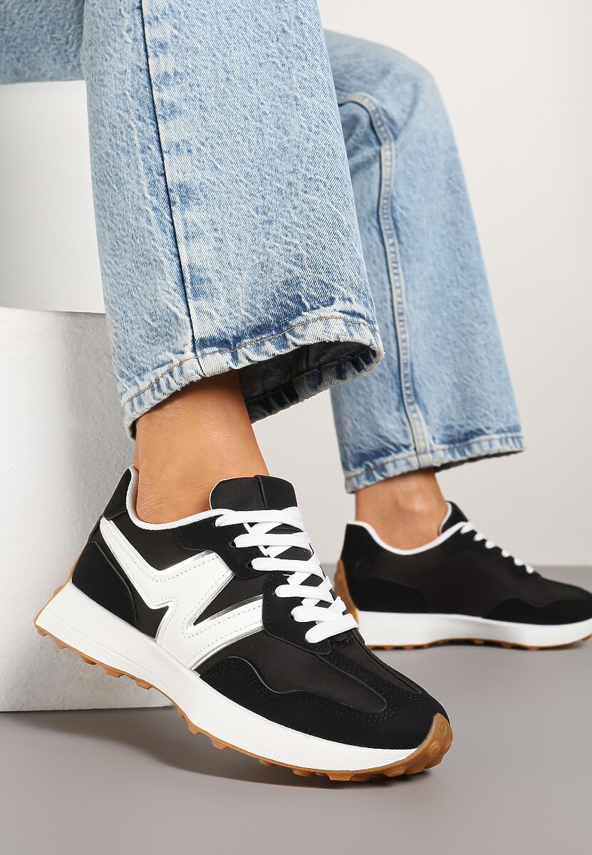 Sneakers Jenaviella Negru cu alb 2