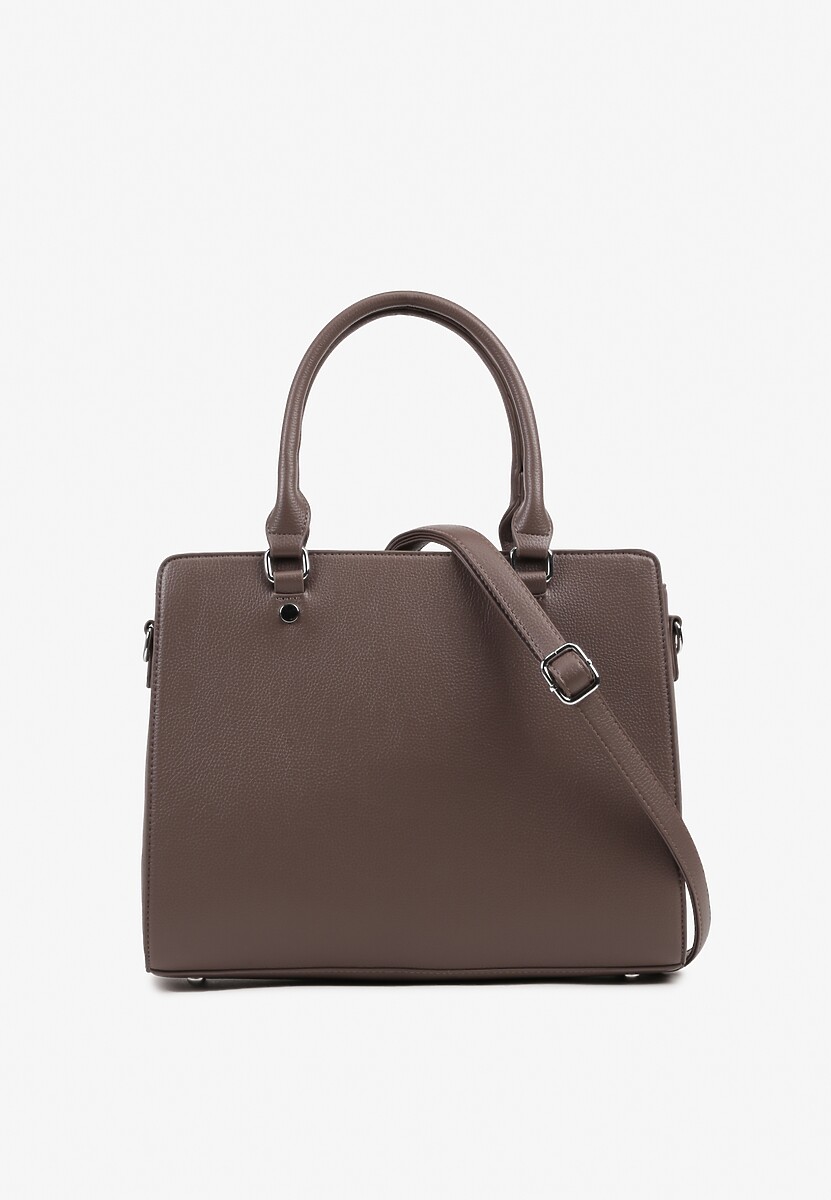 Ciemnobeżowa Torebka Shopperka z Dodatkowym Paskiem Crossbody Sunirora 1