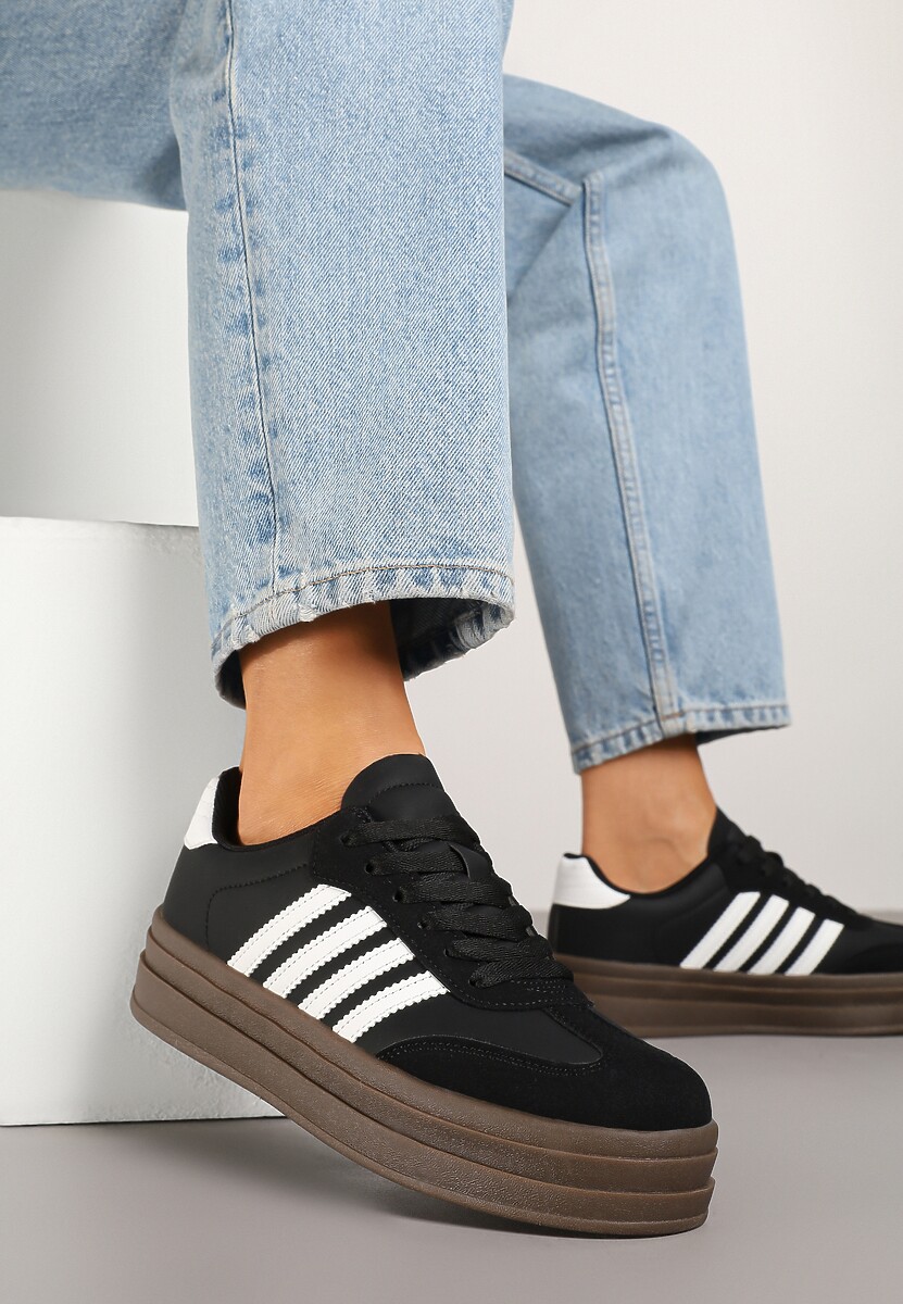 Sneakers Negru cu alb 2