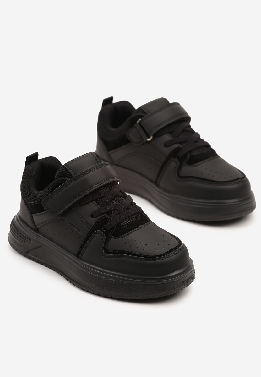 Czarne Buty Sportowe Sneakersy Clibee z Perforacją Ralriti 2
