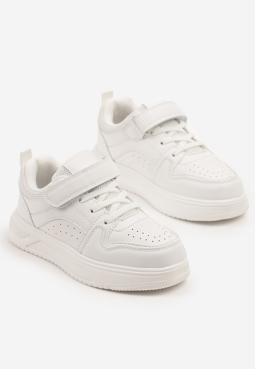 Białe Buty Sportowe Sneakersy Clibee z Perforacją Ralriti 2