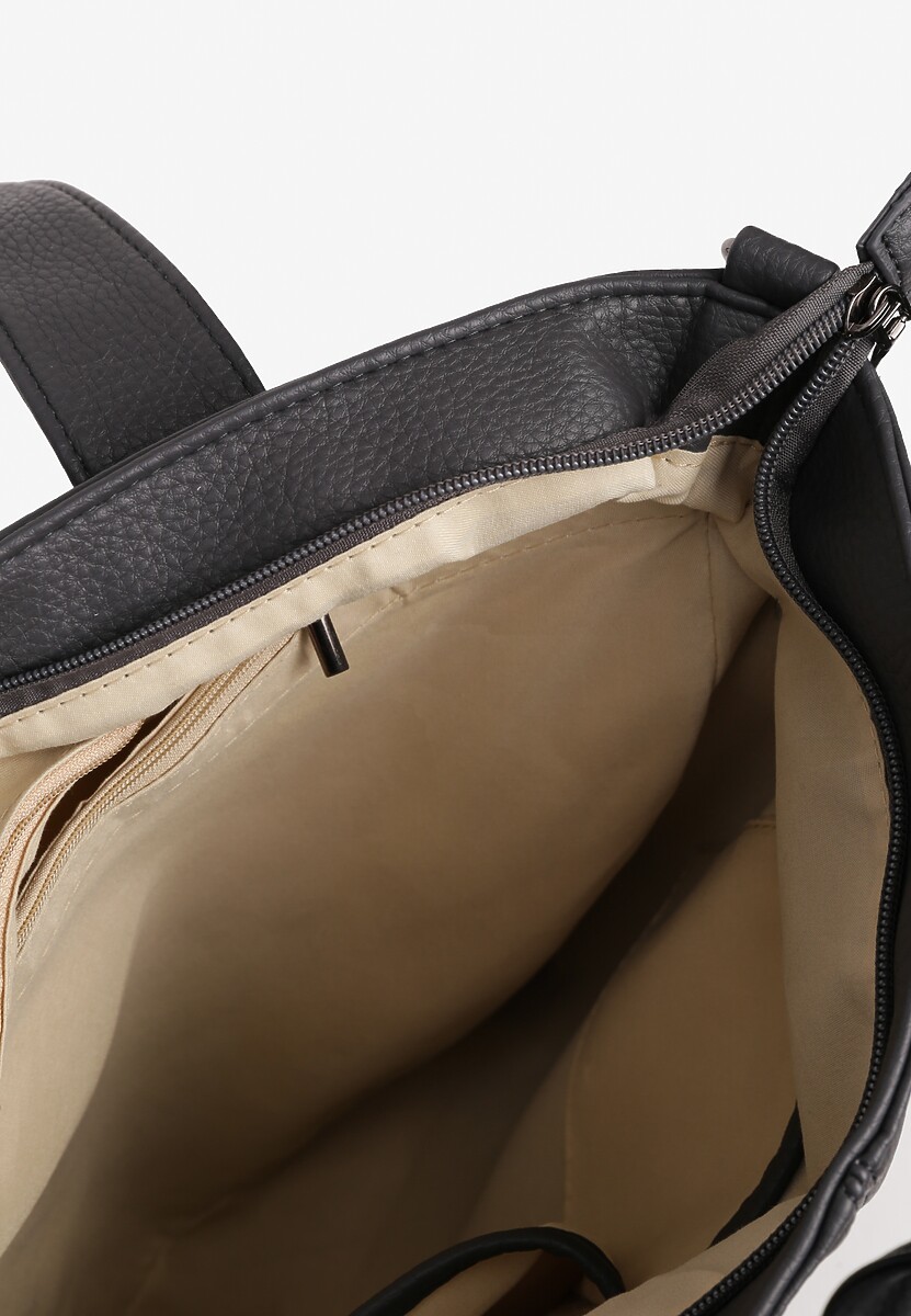 Szara Torebka Shopper Tote z Uchwytami i Regulowanym Paskiem Silpio 3