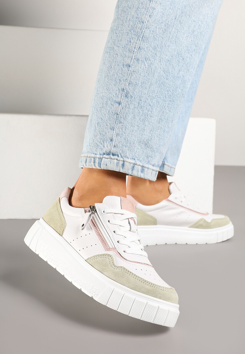 Sneakers Alb cu verde 1