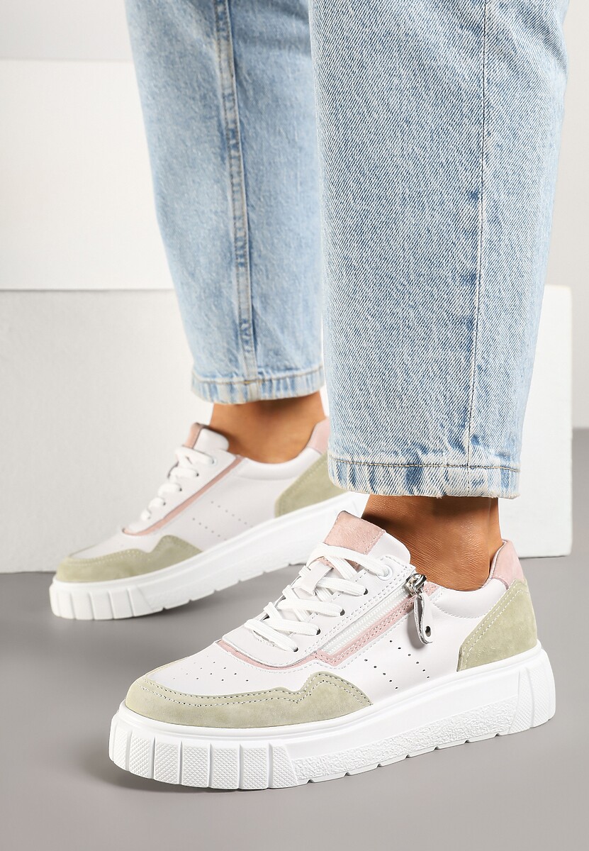 Sneakers Alb cu verde 3