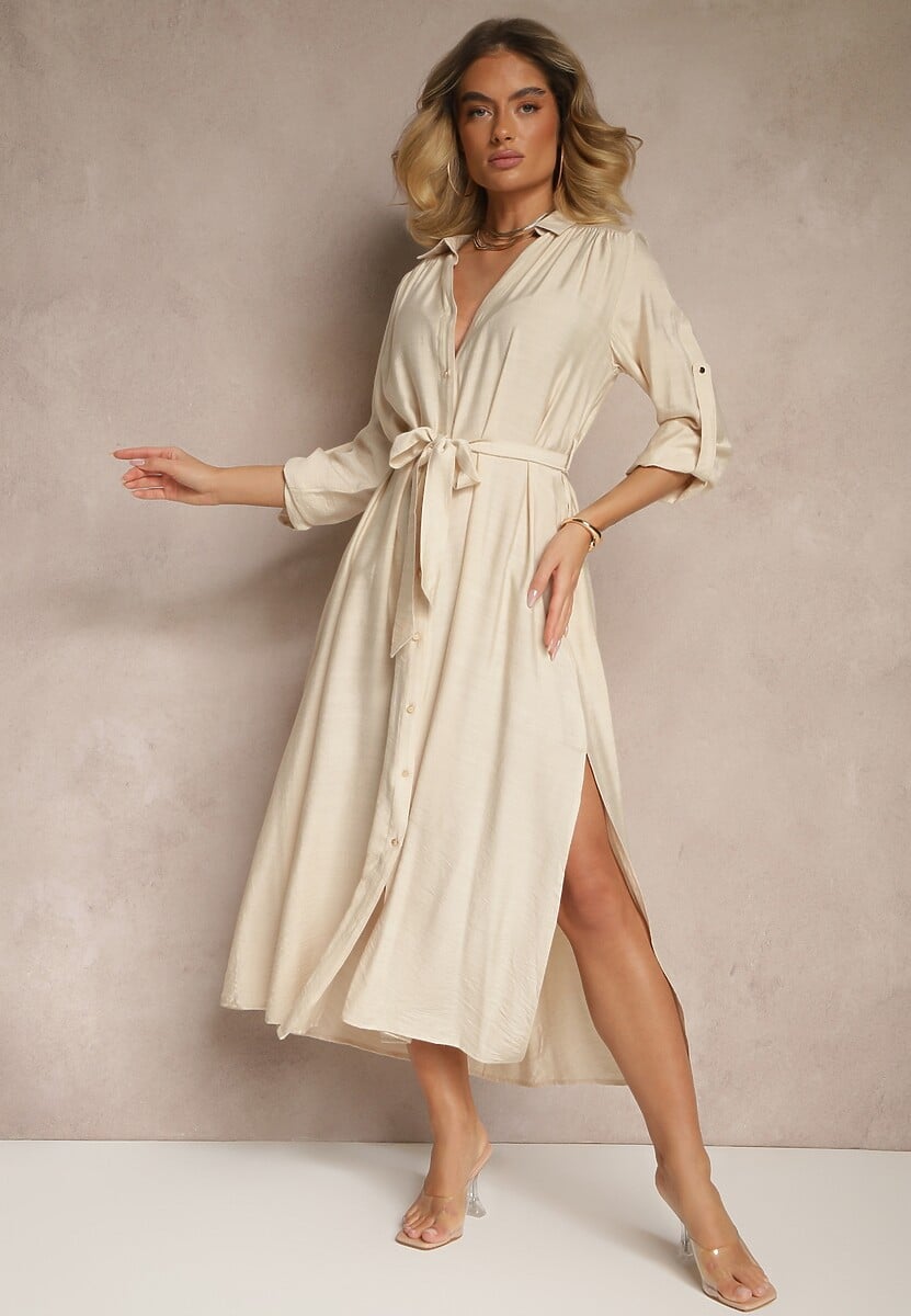 Rochie Cleonira Bej 1
