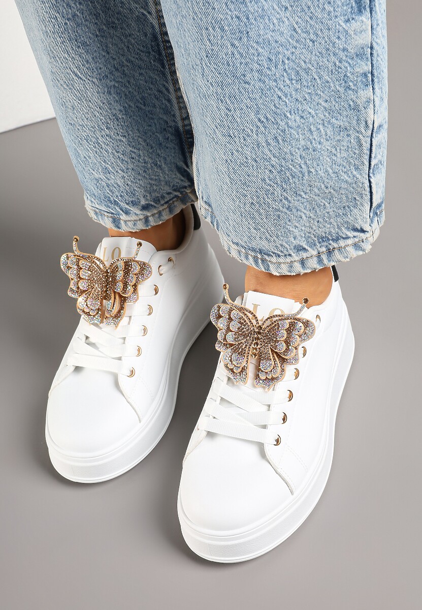 Sneakers Lenori Alb cu negru 3