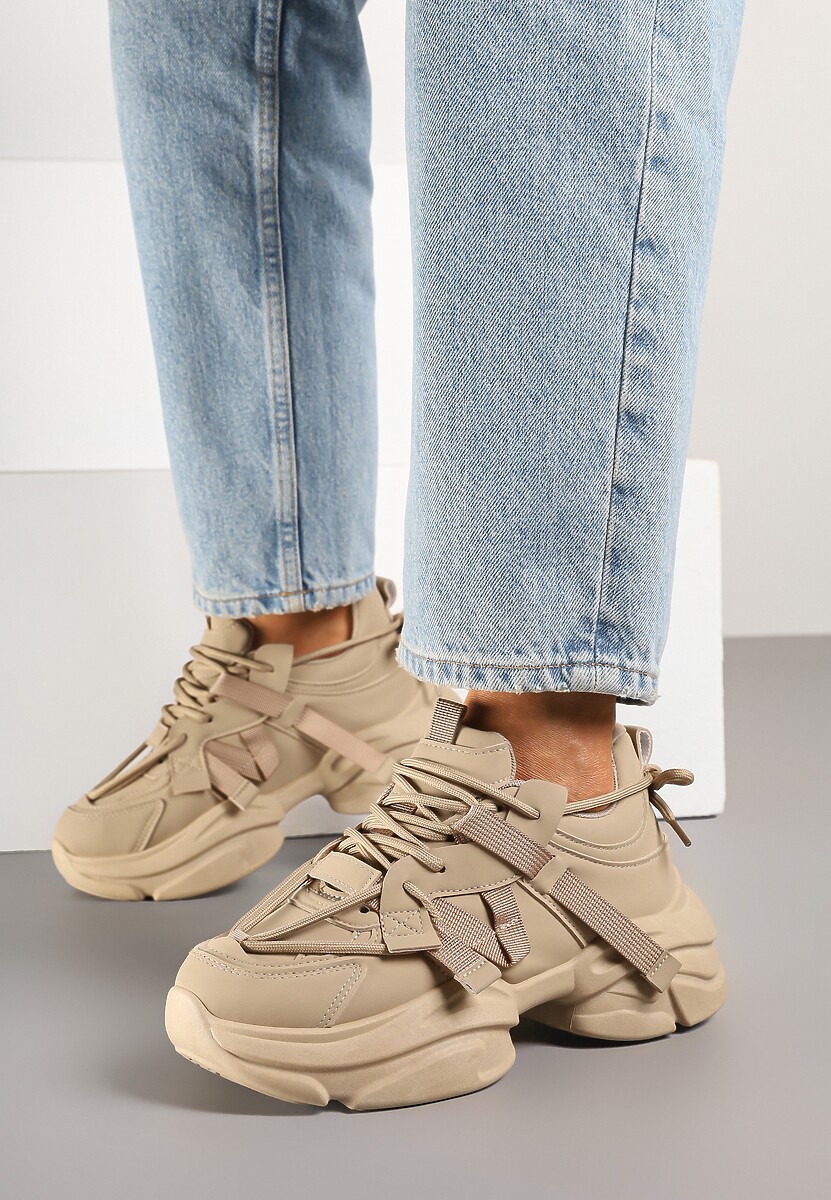 Sneakers Leneris Bej închis 2
