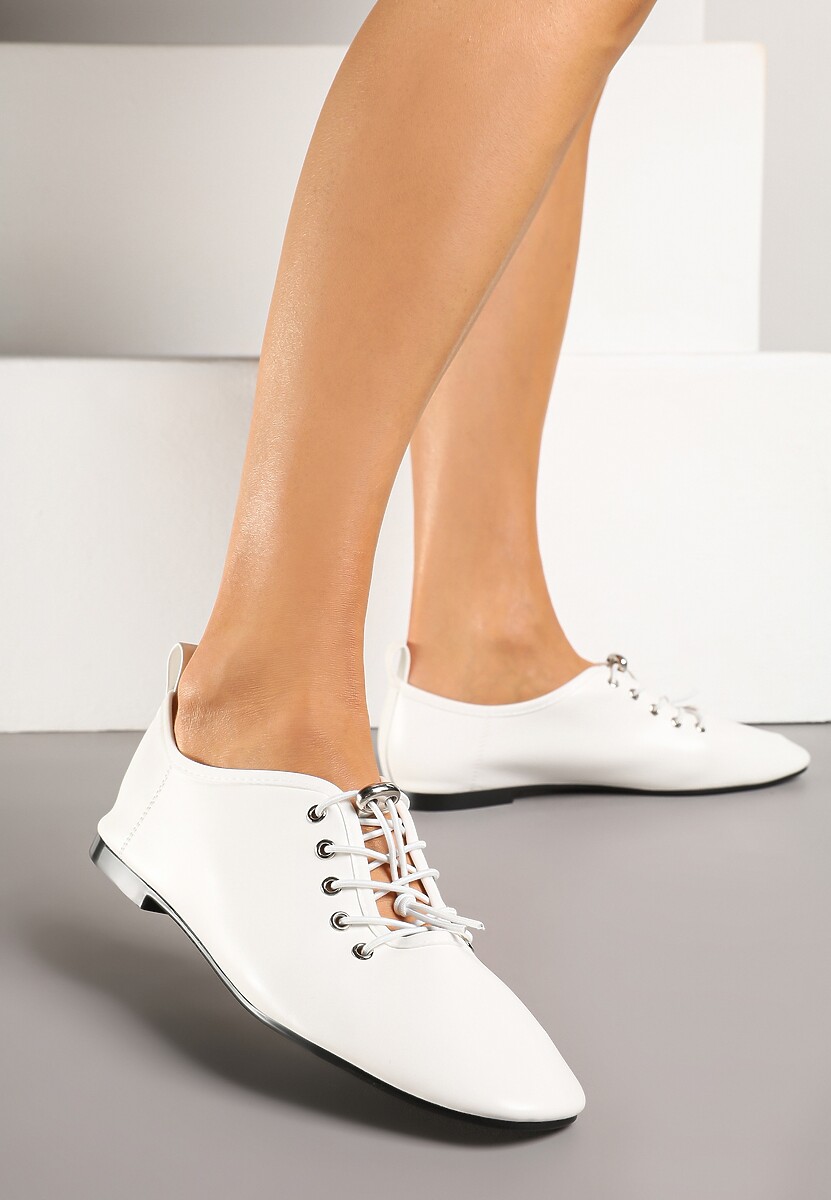 Pantofi casual Julirine Albi 1
