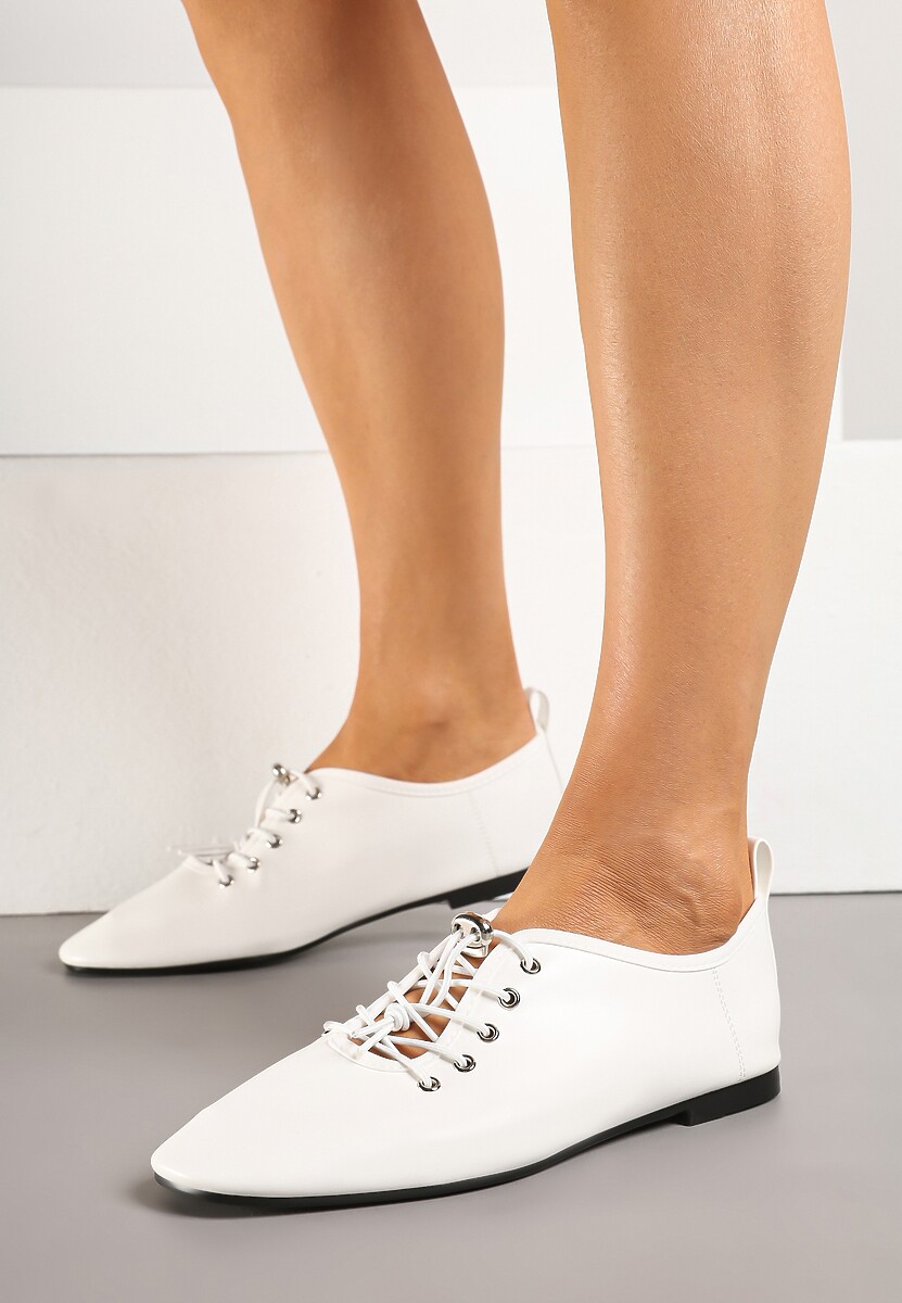 Pantofi casual Julirine Albi 2