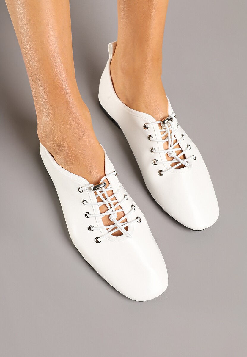 Pantofi casual Julirine Albi 3