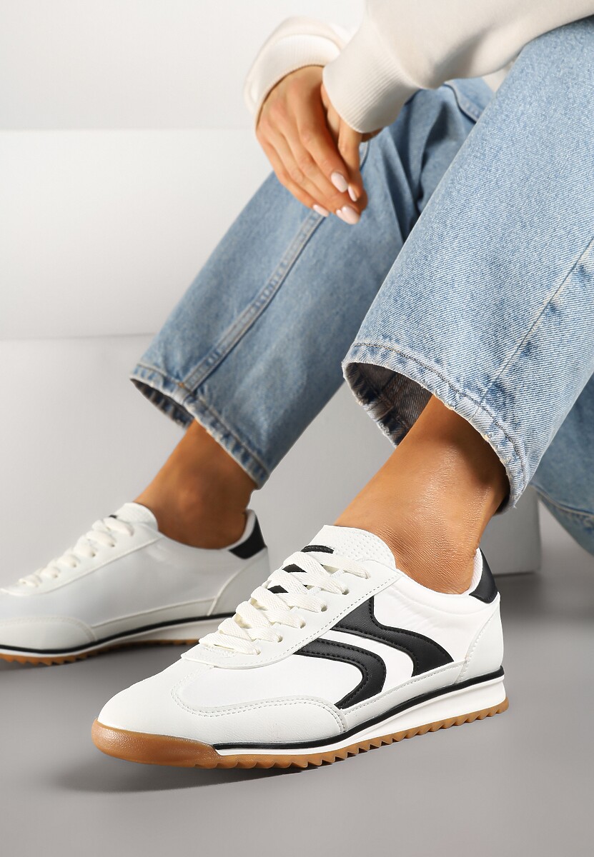 Białe Sneakersy Tenisówki z Przeszyciami Julioria 1