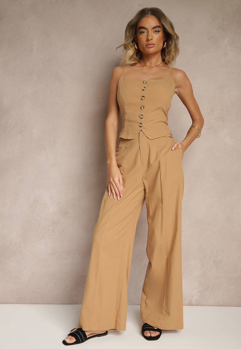 Pantaloni Divlene Bej închis 1