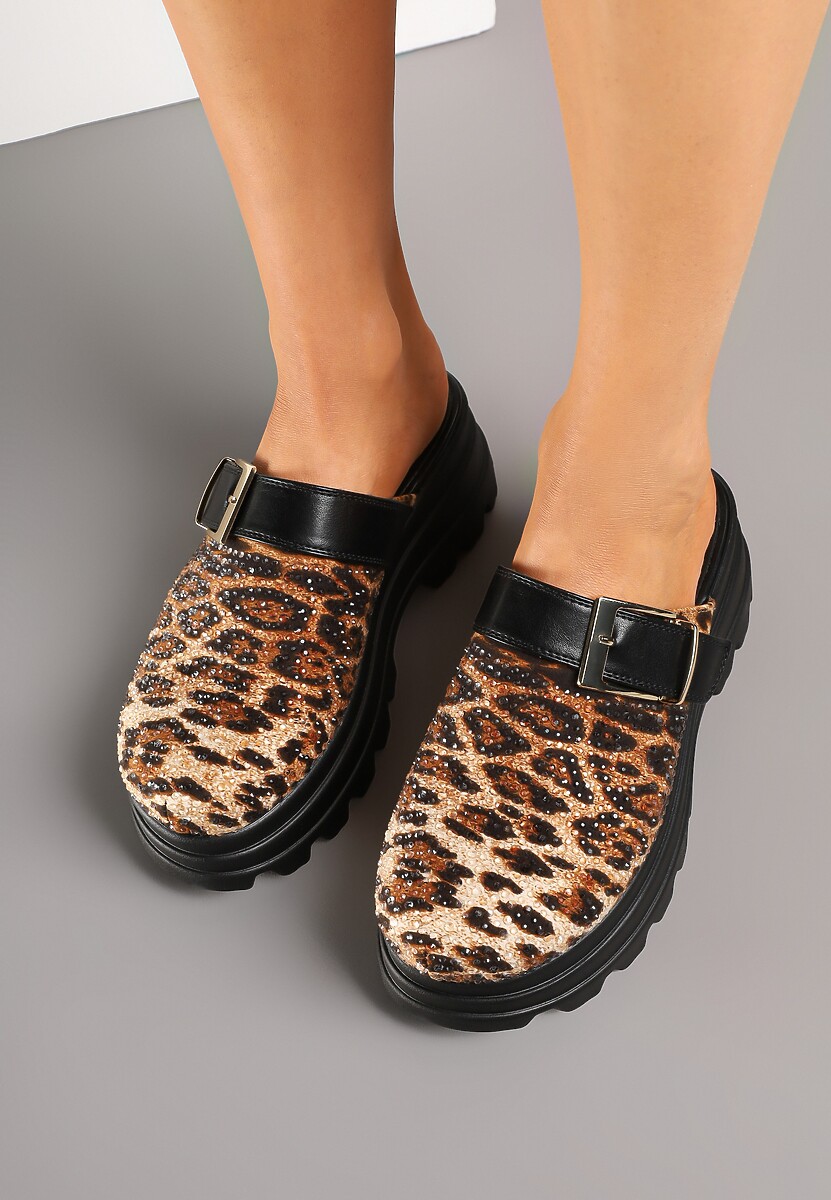Papuci Sorelenna Imprimeu leopard 3