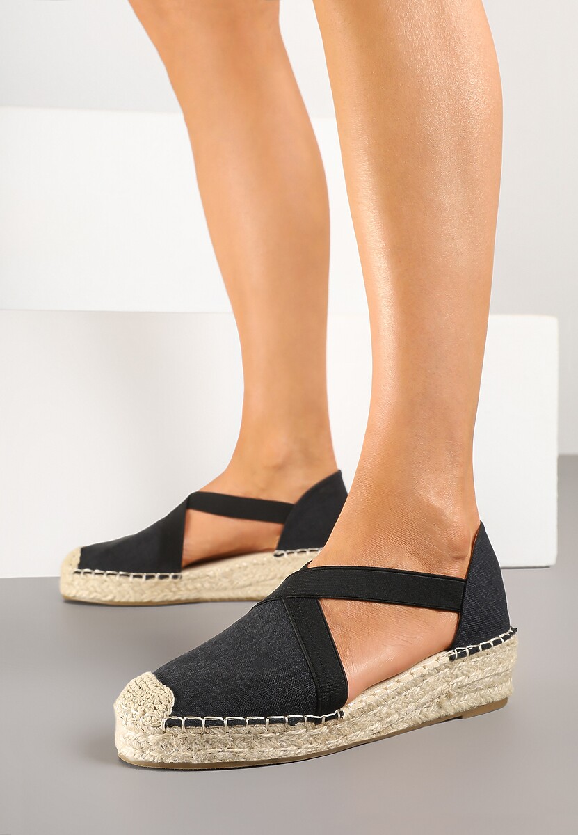 Czarne Espadryle w Stylu Boho Orrivine 1
