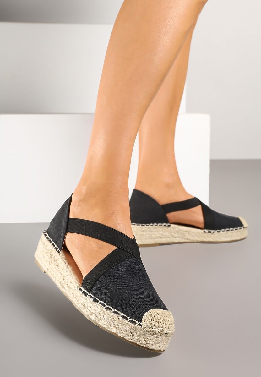 Czarne Espadryle w Stylu Boho Orrivine 2