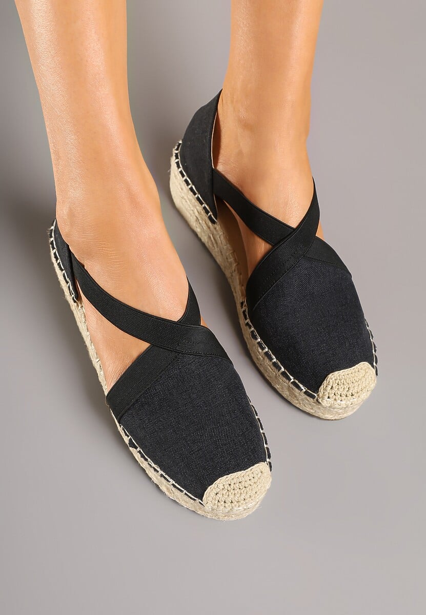 Czarne Espadryle w Stylu Boho Orrivine 3