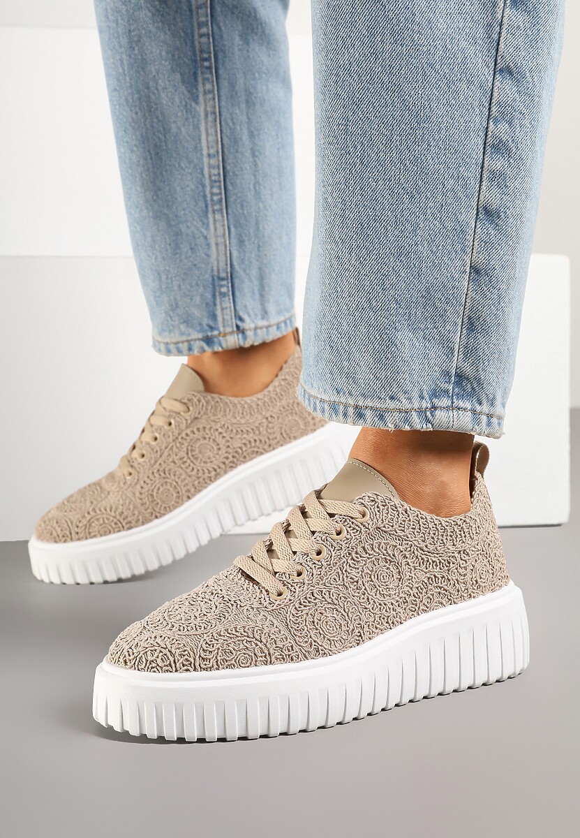 Sneakers Ellisara Bej închis 2