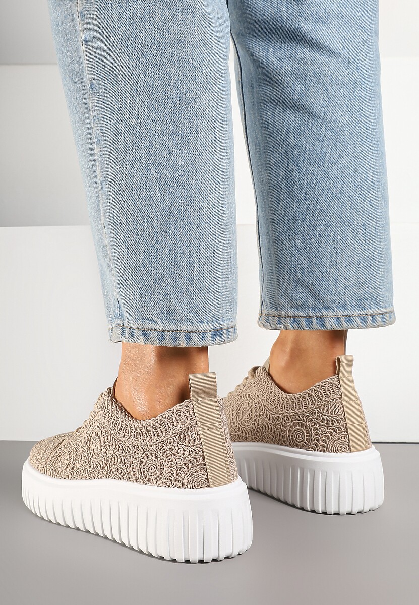 Sneakers Ellisara Bej închis 3
