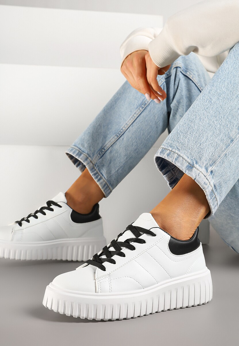 Sneakers Alb cu negru 1