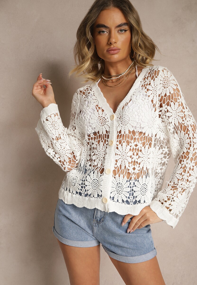 Cardigan Evipolla Alb 1