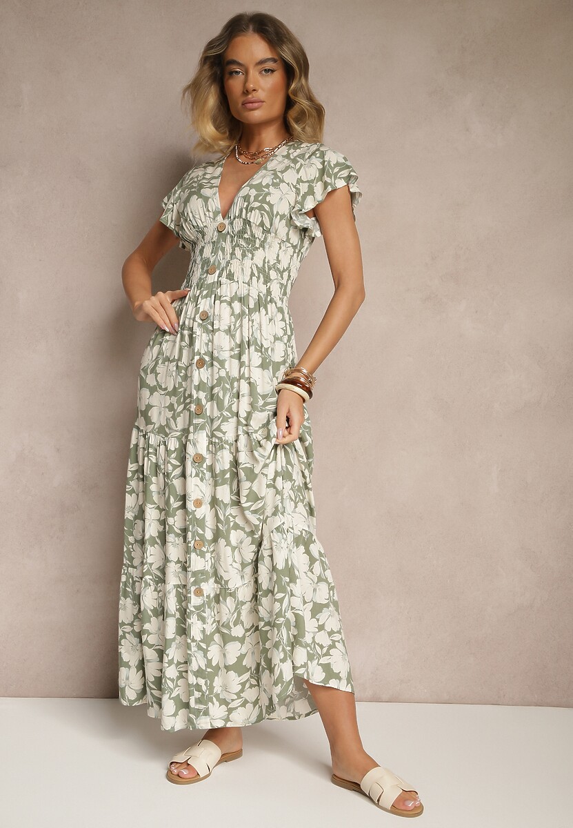 Rochie Delisane Verde închis 1