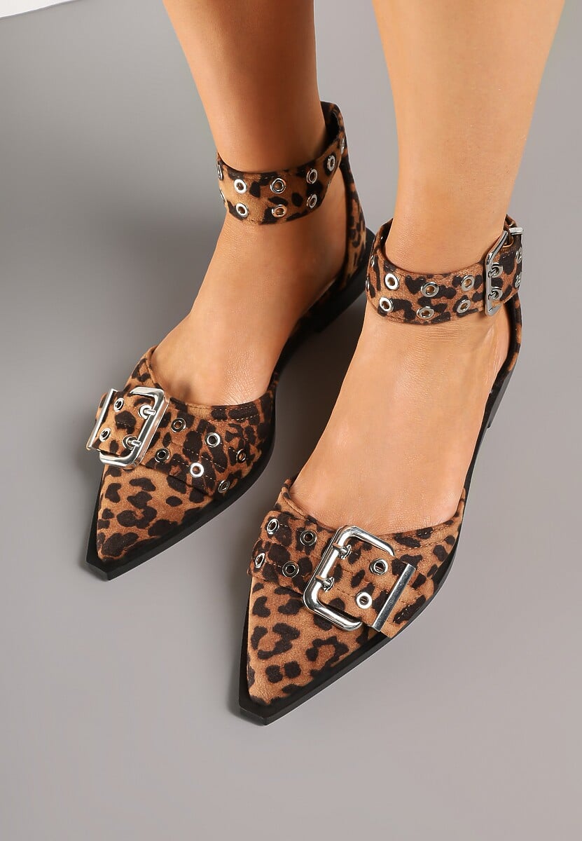 Pantofi cu toc Cleia Imprimeu leopard 3