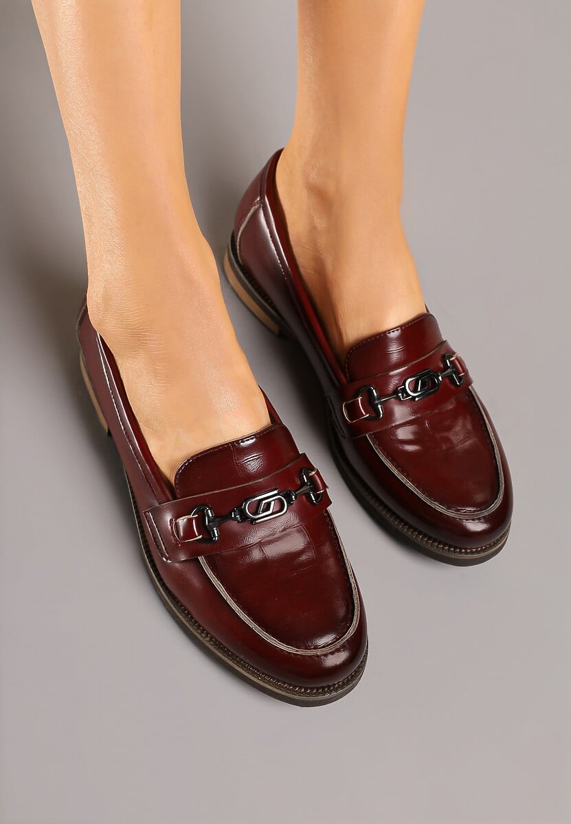 Pantofi casual Meralia Bordo 3