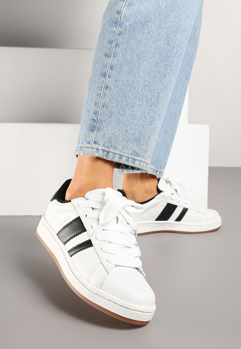 Sneakers Nevellise Alb cu negru 1