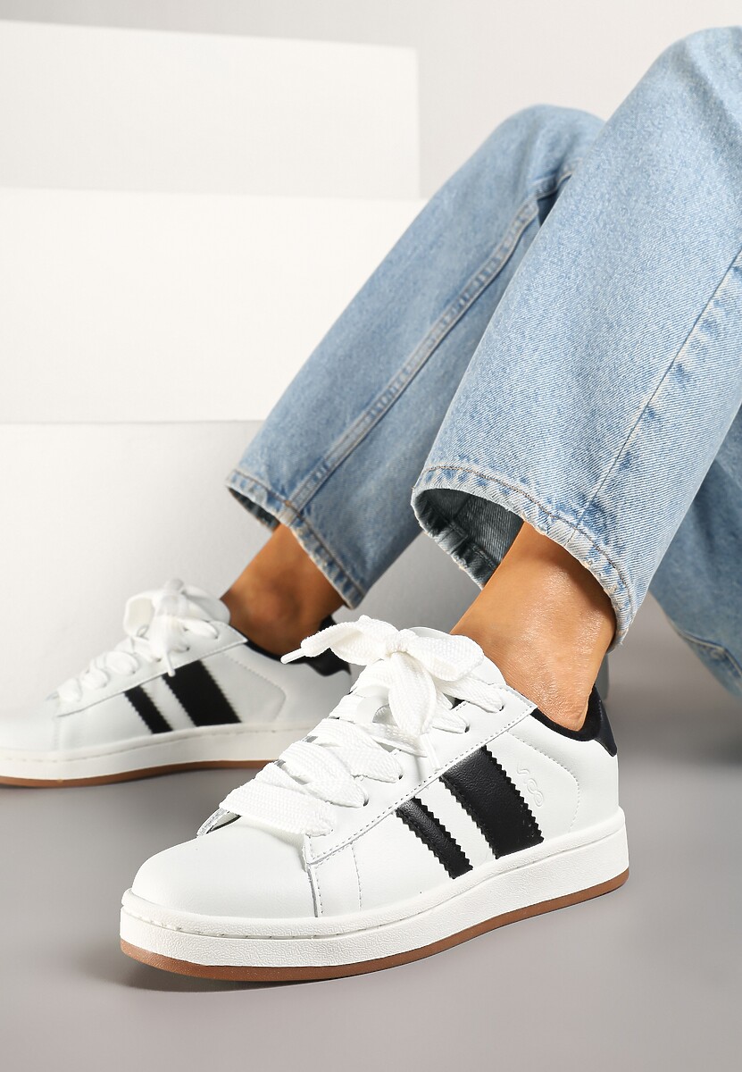 Sneakers Nevellise Alb cu negru 2