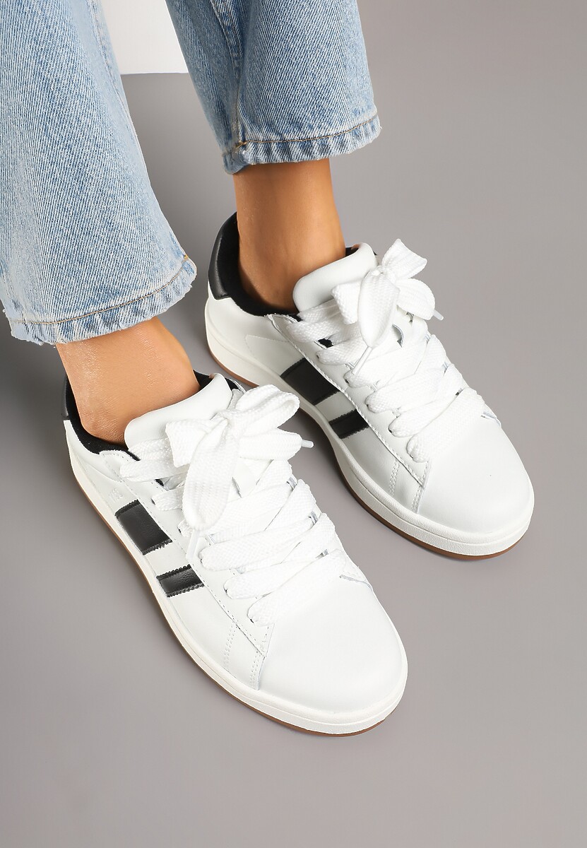 Sneakers Nevellise Alb cu negru 3