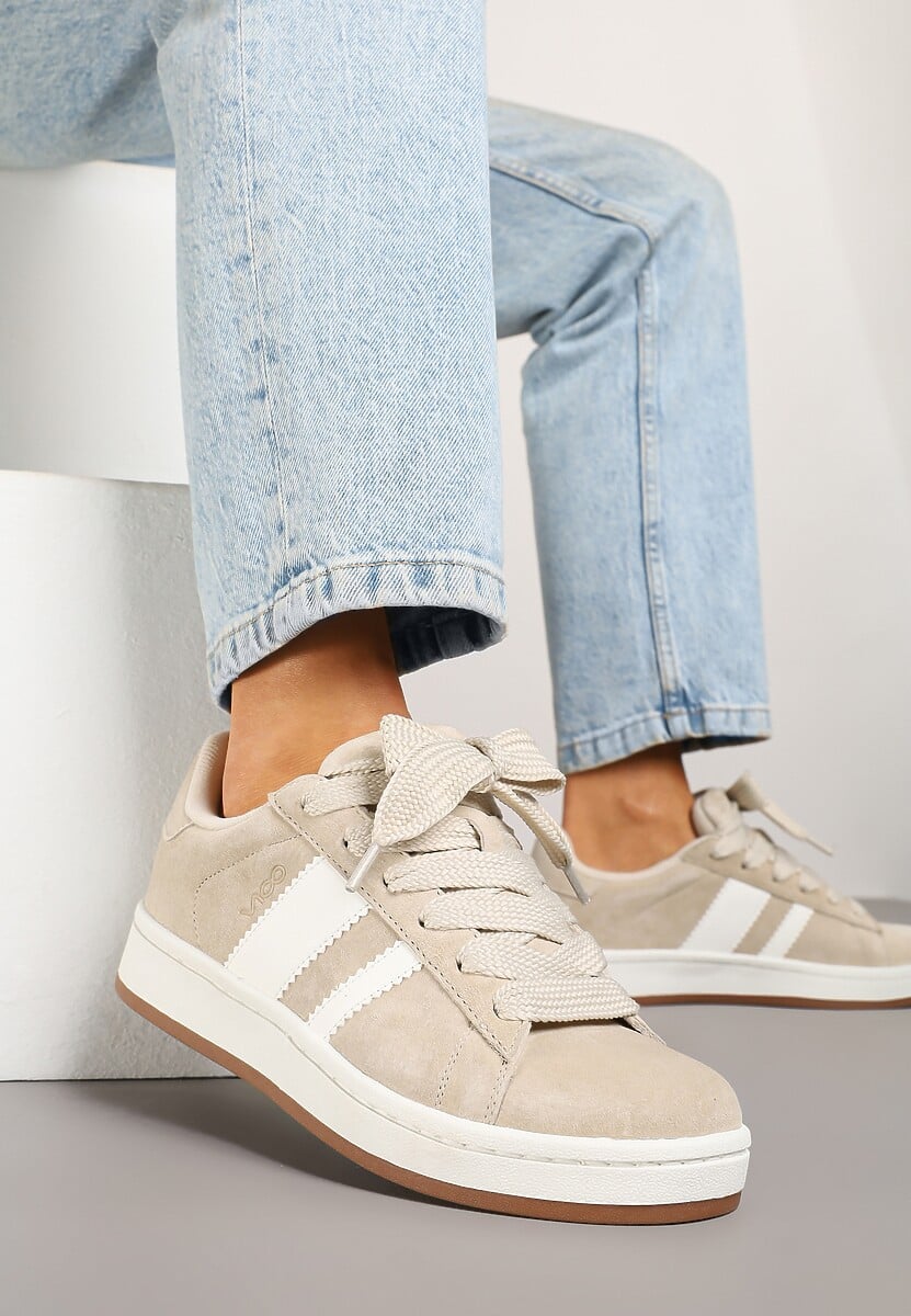 Sneakers Nevellise Bej cu alb 1
