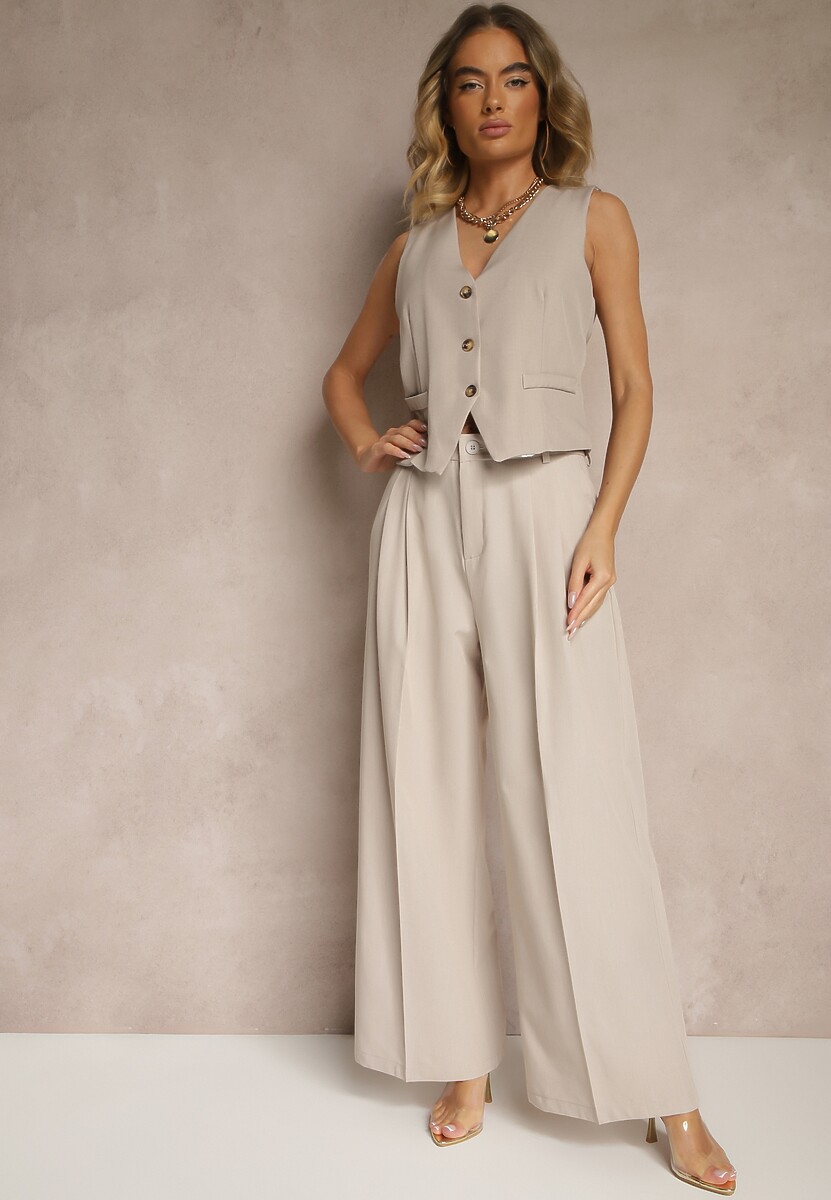 Pantaloni Galaniel Bej deschis 1