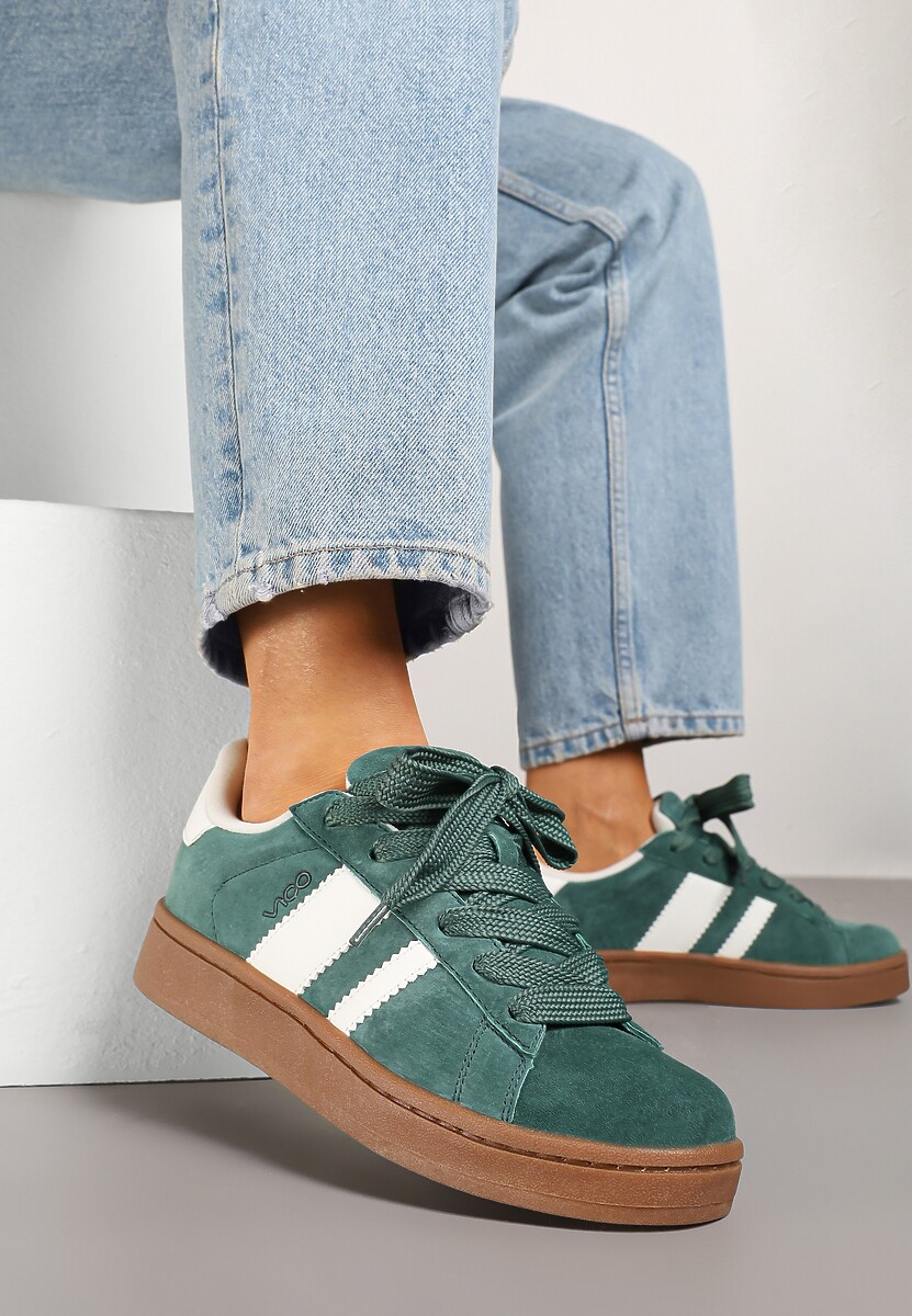 Sneakers Nevellise Verde cu alb 1