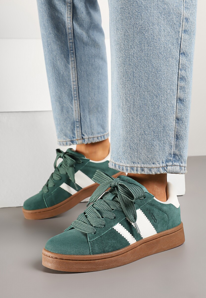 Sneakers Nevellise Verde cu alb 2
