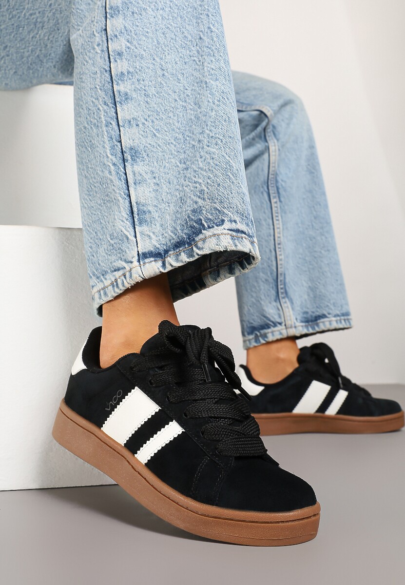 Sneakers Nevellise Negru cu alb 2