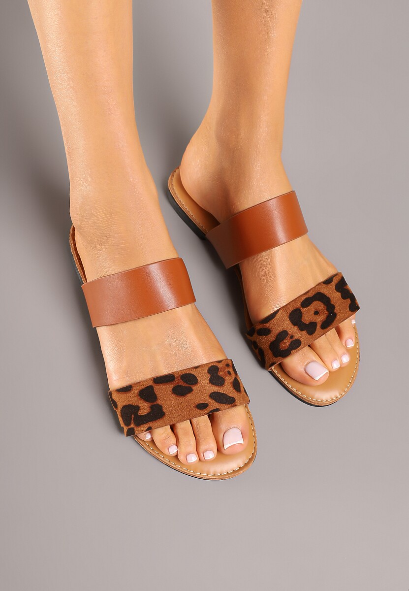 Papuci Denelie Imprimeu leopard 1