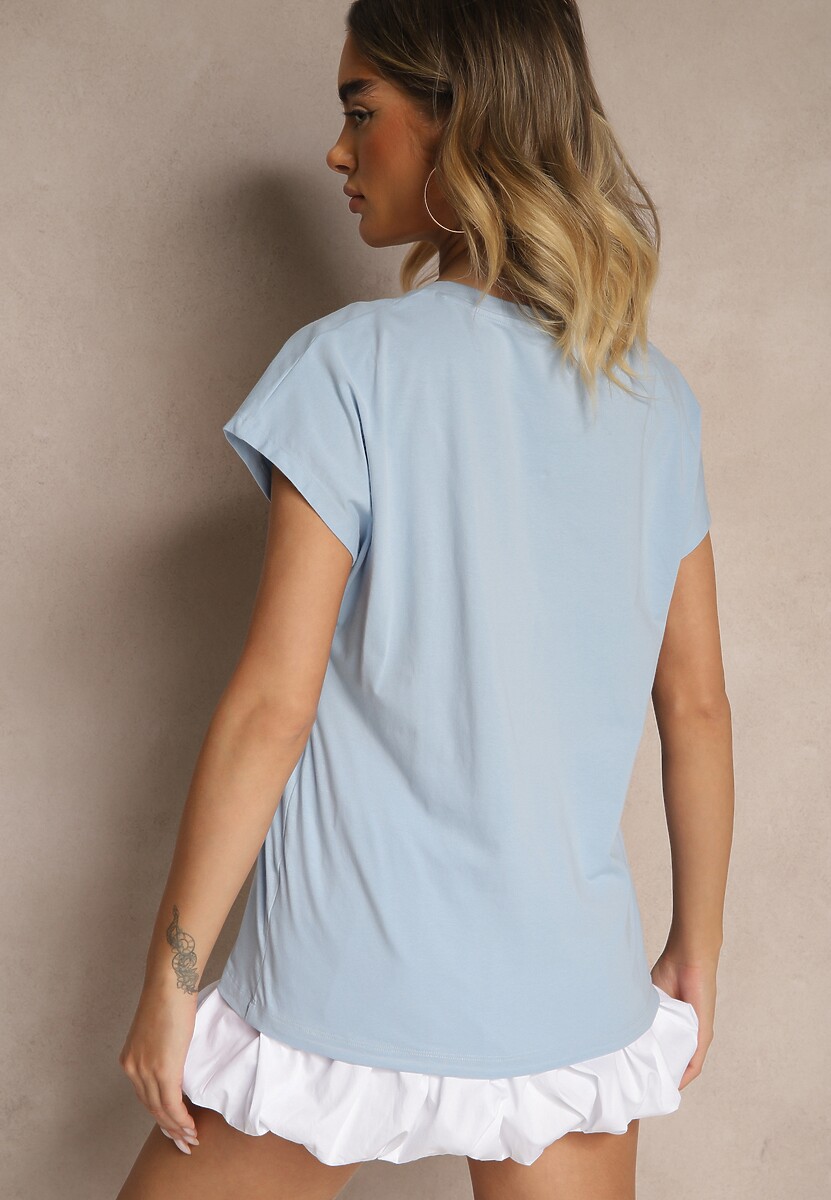 T-shirt Inellira Albastru deschis 3