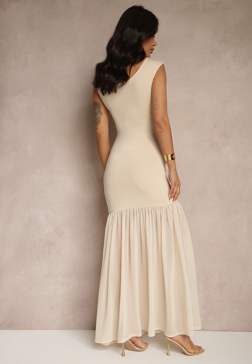 Rochie Galoriella Bej 3
