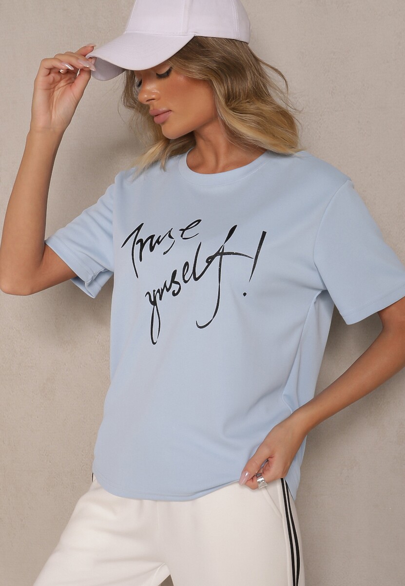 T-shirt Tezilea Albastru deschis 1