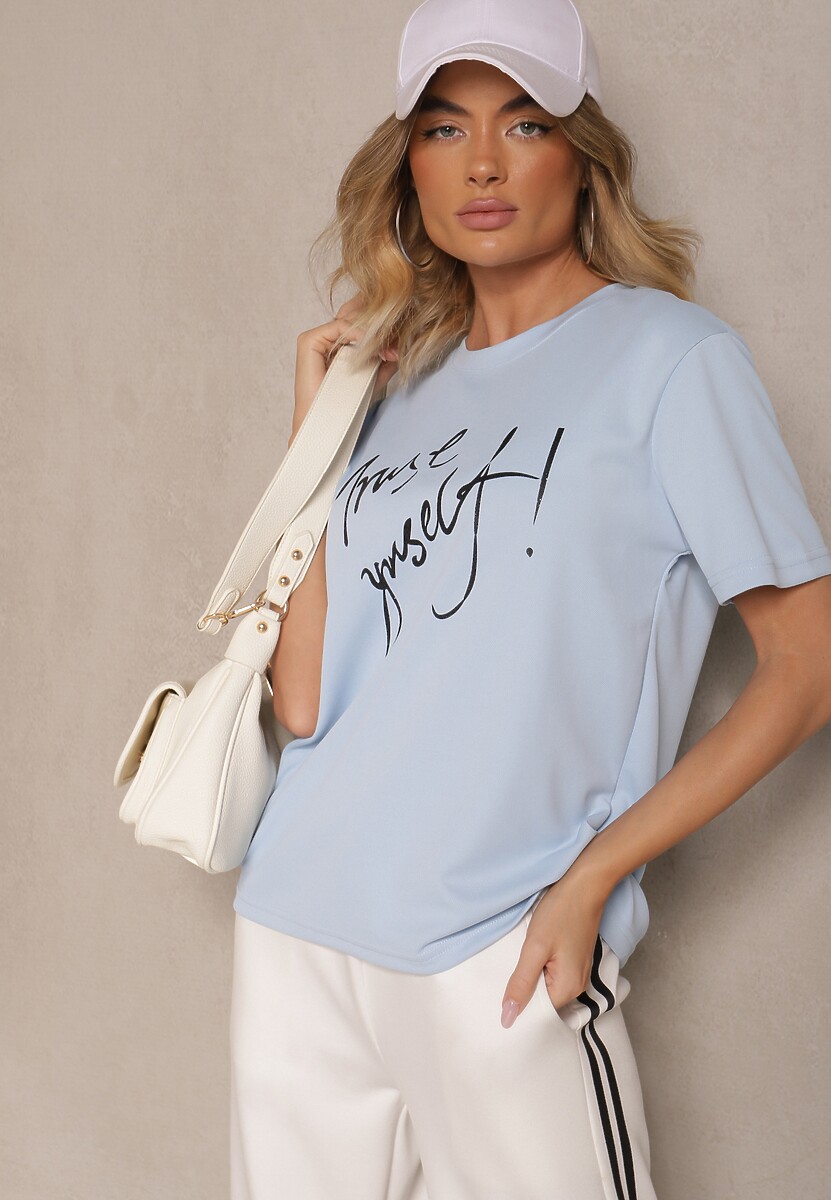 T-shirt Tezilea Albastru deschis 2
