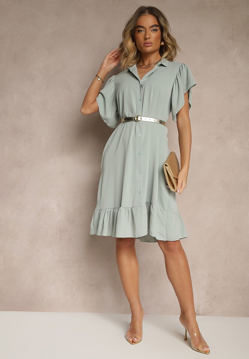 Rochie Tenelora Verde deschis 2