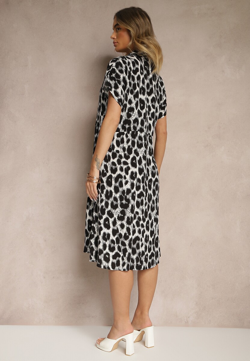 Rochie Iffiera Gri cu negru 3