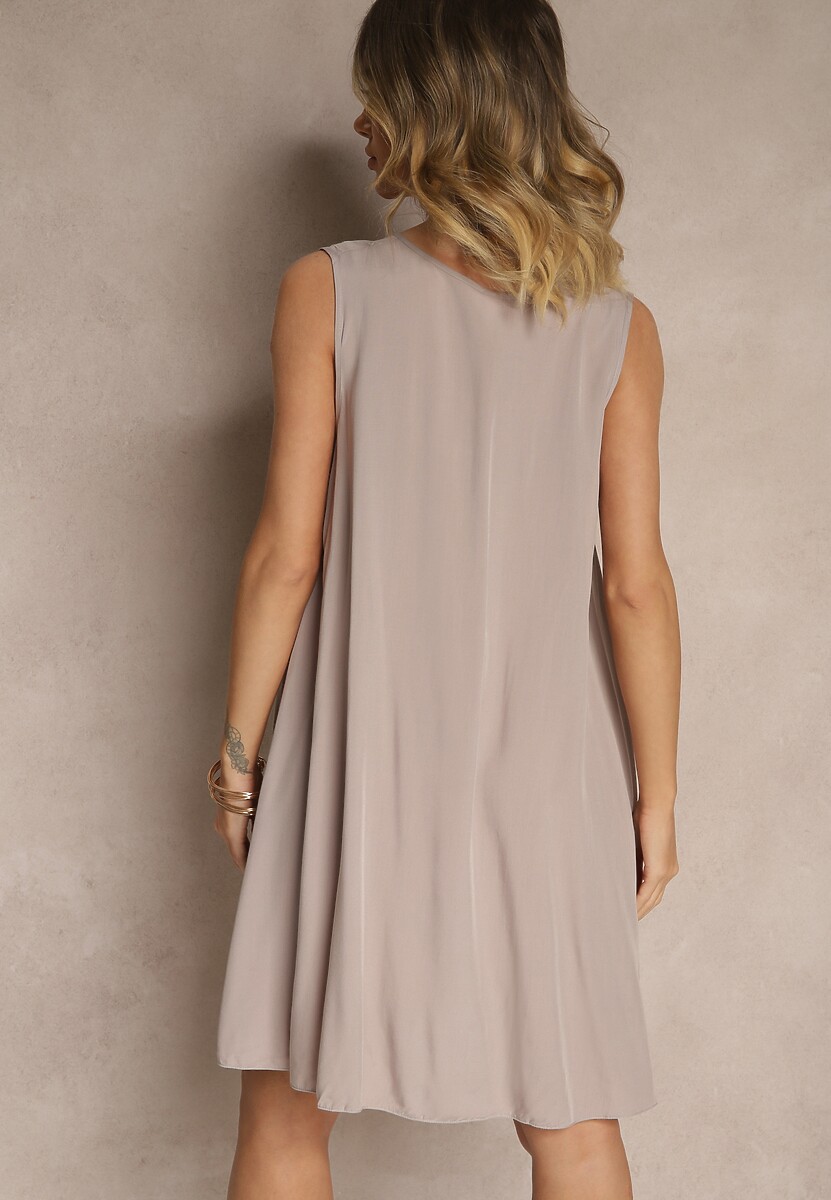 Rochie Folaisa Gri deschis 3