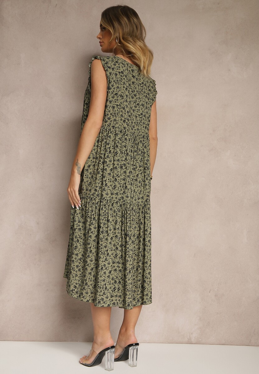 Rochie Iffilara Verde închis 3
