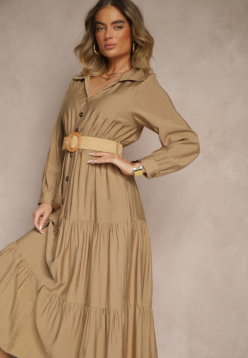 Rochie Feluriela Bej închis 1