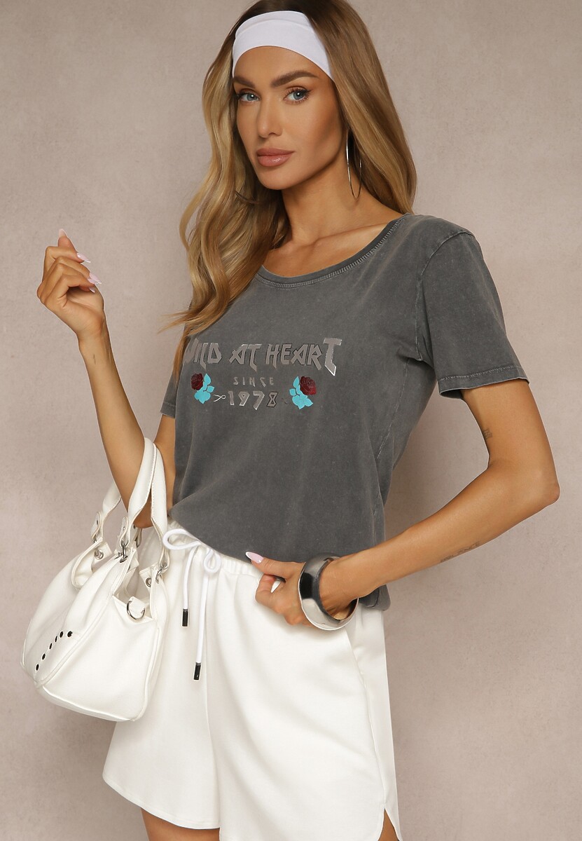 T-shirt Savetelle Gri închis 2