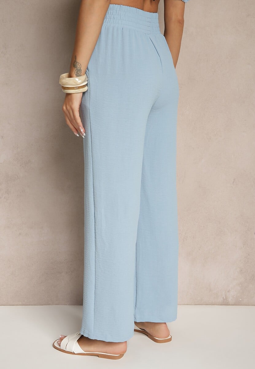 Pantaloni Savimirae Albastru deschis 3